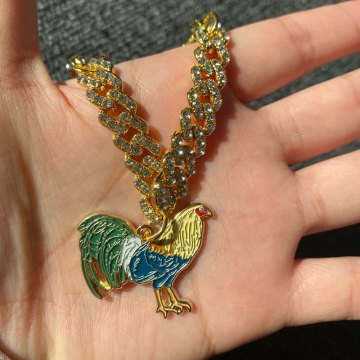 Custom Wholesale Glittering Cuban Chain Baseball Hat Pin