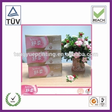 Hot sale supermarket tabletop sanitary pad cardboard folding display box