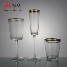 Küche Goblet Gold Rand Weingläser Glasbecher