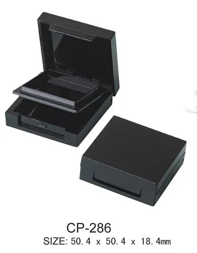 Plastic Square Eyeshadow Case With Two Layer Pan