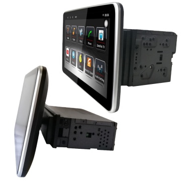 1Din Android 10 Inch Touch Screen Car Stereo with GPS and Adjustable Dashboard Placement