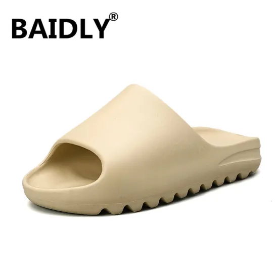 Men Jelly Shoes Summer Sandals Beach Men Slip on Solid Platform Sandals Unisex Water Shoes Zapatos De Hombre