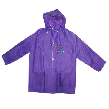 Purple Kinder Pvc Rainwear
