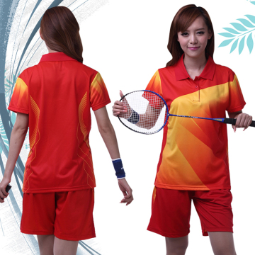2017 factory wholesale polyester badminton jersey for badminton sport wear