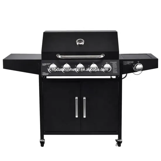Portable Stainless Steel Enamelled Cooking Liquid Propane Trolley BBQ Gas Grill with 6 Burner