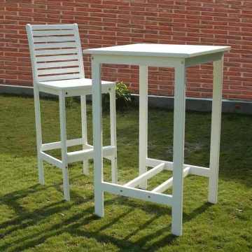 Cheap Wood and Metal Balcony Dining Table