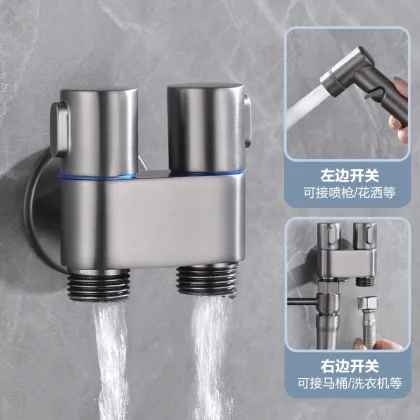 Household Copper Toilet Spray Gun Set with Angle Valve Faucet
