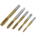 Plug Tap M3-M8 High Speed Steel Screw Tip Titanium Coated HSS Metric Straight Flute Thread Screw Tap