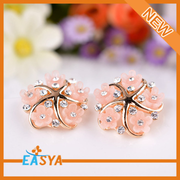 2015 Latest Design Jewelry Resin Flower Gold Plated Starfish Earring