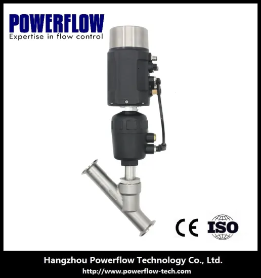 Angle seat control valve with intelligent positioner