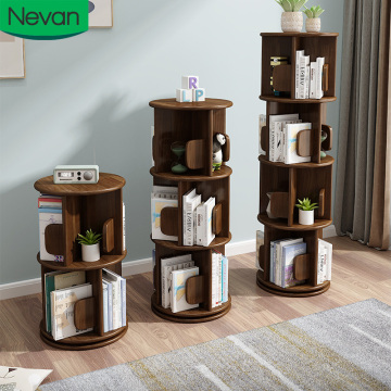 Nordic Style Solid Wood Bookshelf with Storage