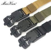 Maikun Belts for Men Military Tactical Nylon Thin Belt for Outdoor Hunting Male Metal Buckle Belts