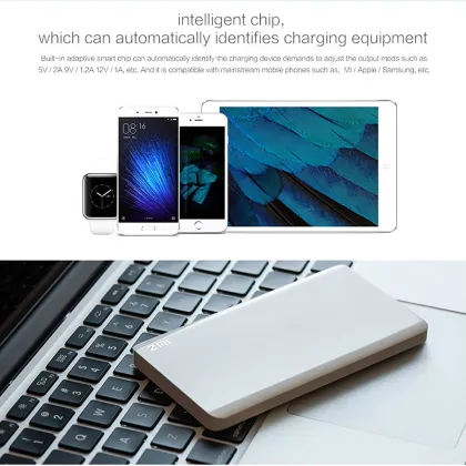 ZMI 5000 mAh Power Bank 5000mAh Powerbank external battery portable charging Two-way Quick Charge 2.0 for iPhone