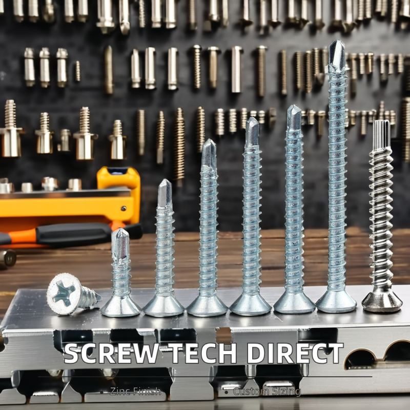 Factory Direct Self Drilling Screws with Countersunk Head Flat Head Black Zinc Finish Metric Measurement System