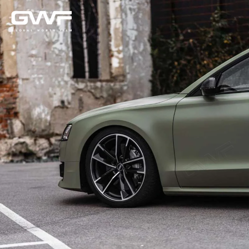 Satin caki de color verde PPF