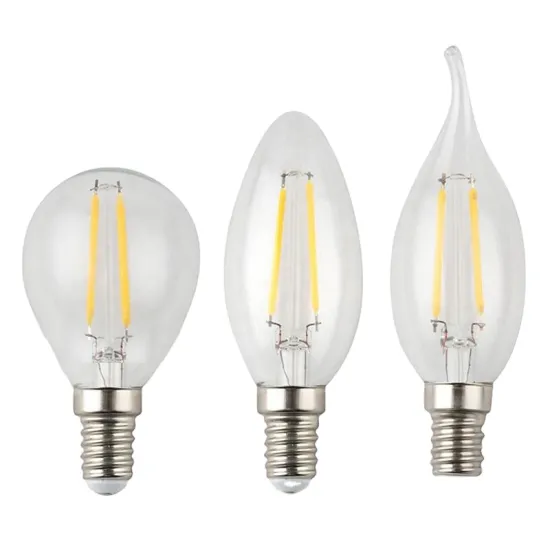 2W 4W 6W E12 E14 Dimmable LED Glass Bulb CE Standard Chandelier Filament Bulb