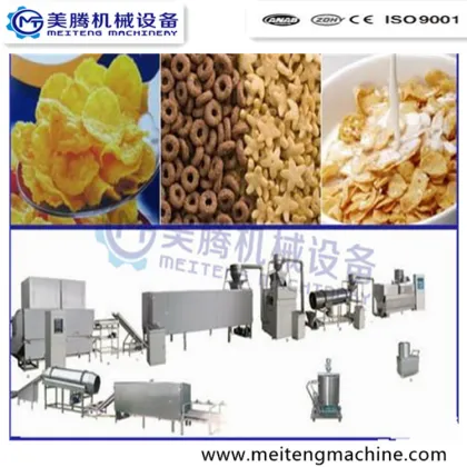 sugar coated corn flakes machine line/corn flakes making extruder 100-150kg/h