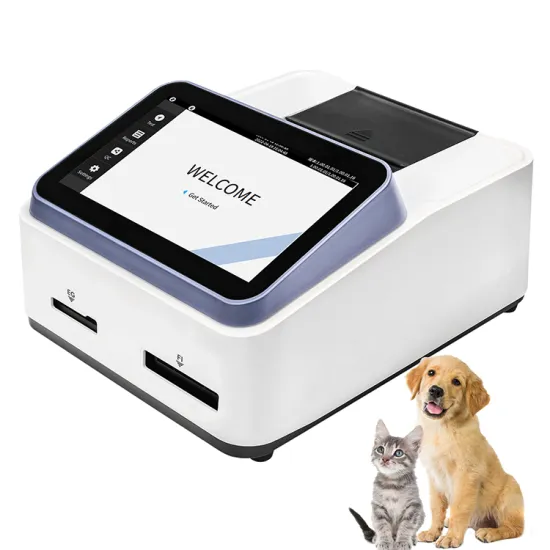 Portable Veterinary Feline Canine Fluorescence Immunoassay Electrolytes Blood Gas Analyzer