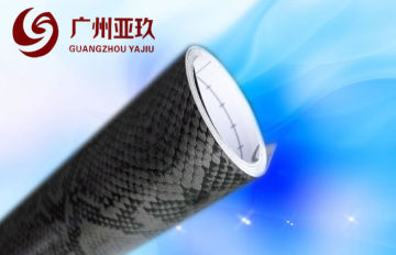 Black Snake Skin Vinyl Wrap For Car Body , Waterproof Air Free