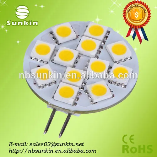 G4 led 1.5W DC12V led bulb high power g4 led light with CE RoHS approved 12V g4 led ceiling lamp