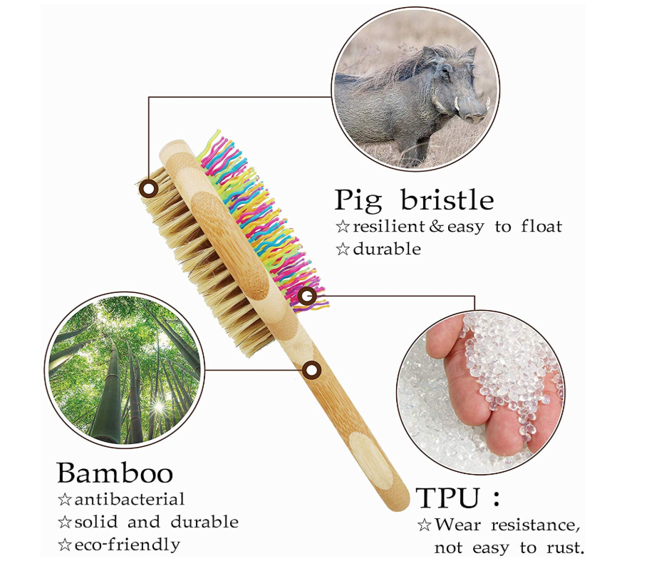 Bamboo Dog Brush for Detangling