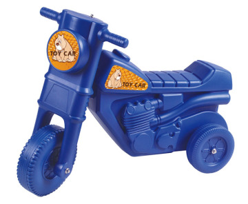 Blue Plastic Blown Mould Car Ride-On Toy and Balance Bike for Kids