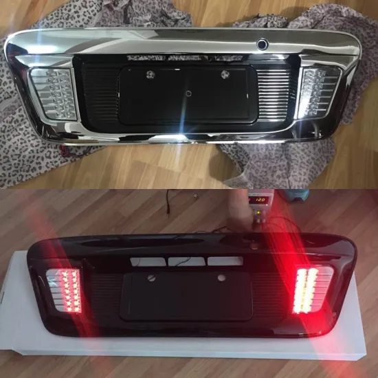 Newest toyota hiace 2005-2015 red yellow white LED chrome black white rear license plate frame