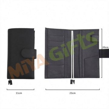 Black Pebble Faux Leather Hobonichi Weeks Planner Cover with Credit Card Slot