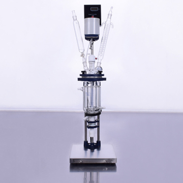 Laboratory vacuum distillation 5l jacket glass reactor