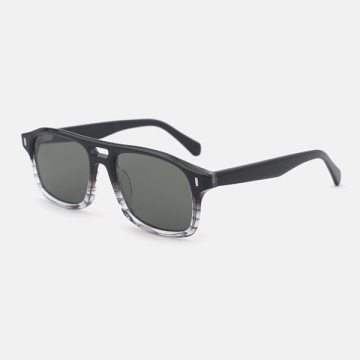Classic Aviator Acetate Unisex Sunglasses 25A8024