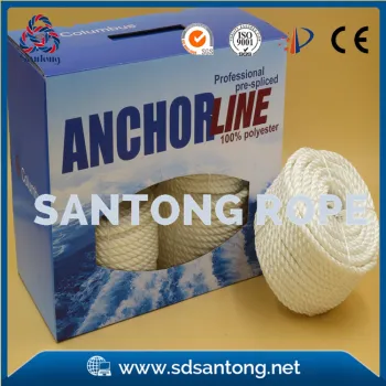 twisted polyester mooring lines