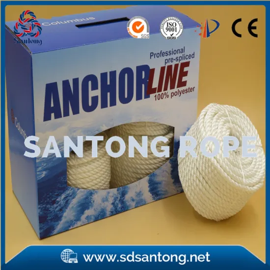 twisted polyester mooring lines