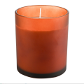 Ronda de 330 ml Jarco de velas de vaso de vidrio ámbar