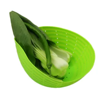 Silicone kitchen sink draining storage basket