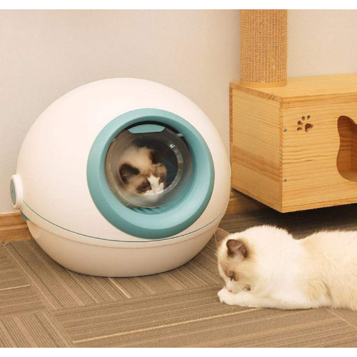 Toilette per gatti completamente recintato integrata