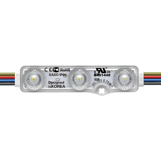 Korea RGB LED Module 12V/24V Waterproof 0.75W for Advertising Box with Custom Logo Hot Sale