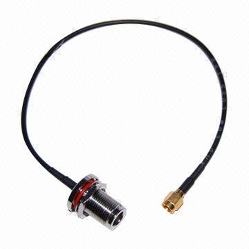 RF Cable, N Bulkhead Female to SMA Male connector Impedance 50ohms