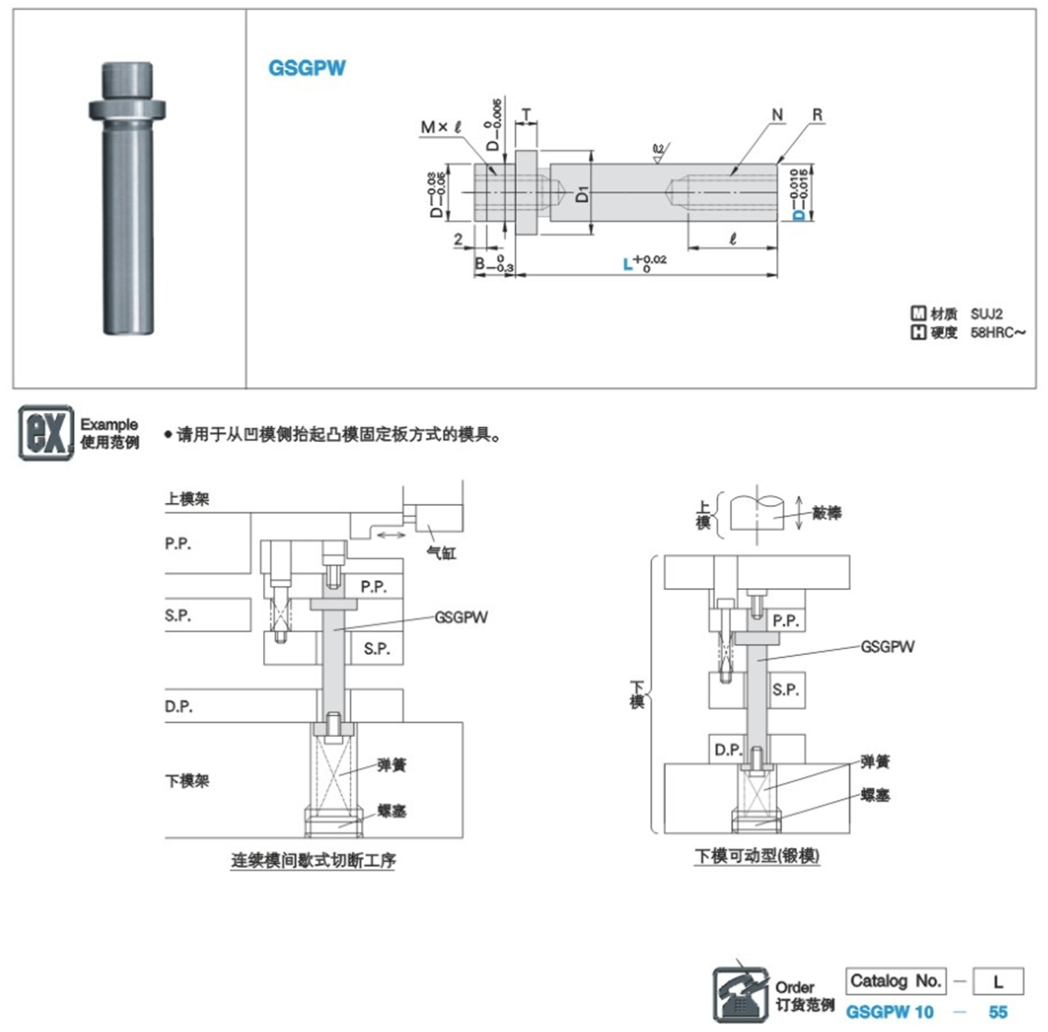 Guide Pin loading and unloading double screws 3