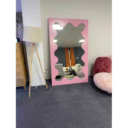 Modern Wood Wall Decorative Mirror for Living Room