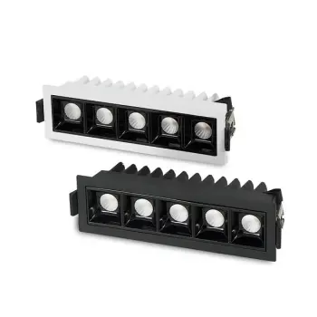 Adjustable Recessed LED Grille Light for Hotels and Homes
