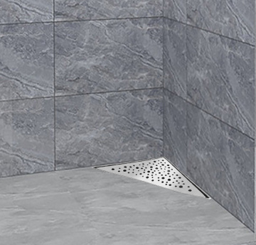 Stainless Steel 8 Inch Triangle Kamar Mandi Pojok Shower Tiris