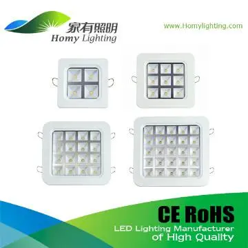 4w 9w 16w 25w recessed led grilled lamp , lowest factory price