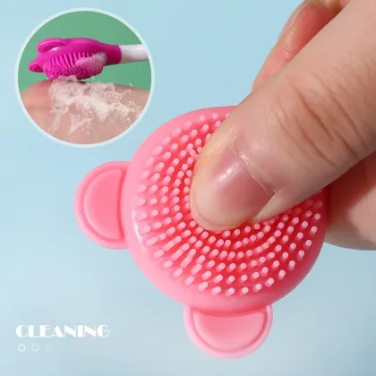Double Head Facial Mask Brush Silicone Mask Spoon for Women - Face Cleansing Care Home Makeup Tool