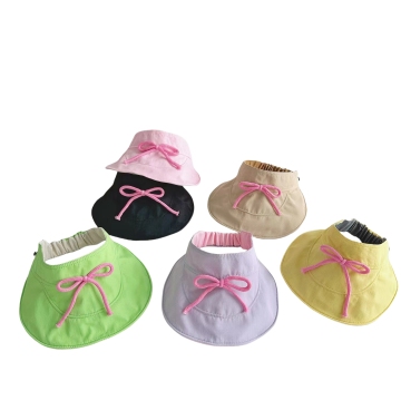 Customizable Wholesale Children's Sun Hat with Bow and Sun Protection