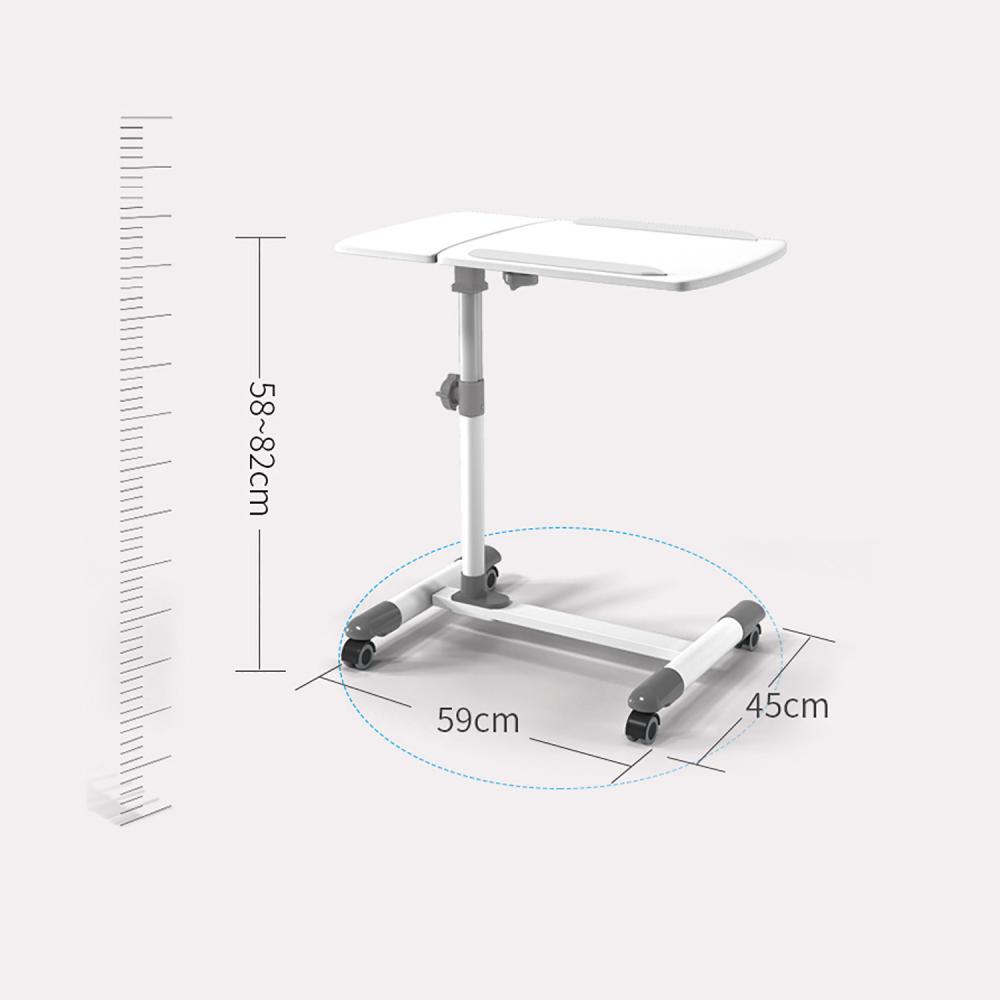 adjustable overbed table with wheels