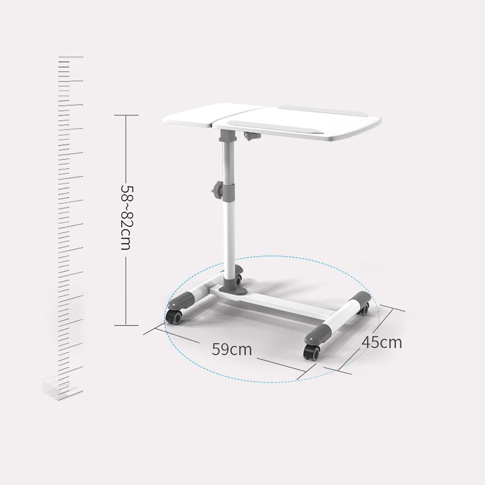 table de lit réglable avec roues