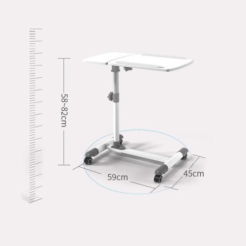 meja overbed yang boleh dilaraskan dengan roda
