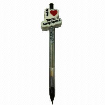 Soft PVC Pencil Topper, EN71 Standard, Customized Designs are Accepted