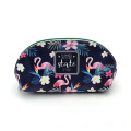 Custom tropical plants make up PU cosmetic bag