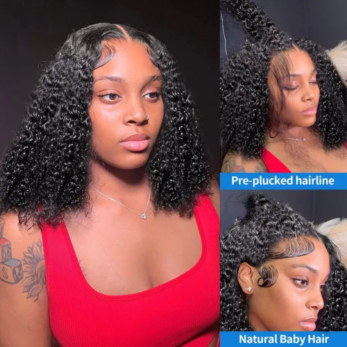 Hot Selling 2024 Super Double Drawn Lace Wig,300% 4X4 Glueless Wigs Human Hair,Raw Virgin Lace Front Fluffy Curly Wigs